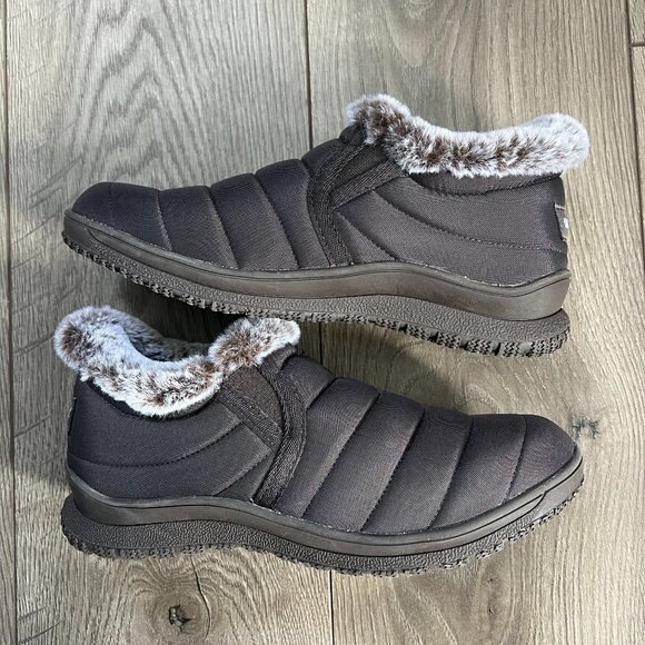 Minnetonka Timpson Twin Gore Nylon Faux Fur Collar Booties Size 9 - Picture 1 of 7